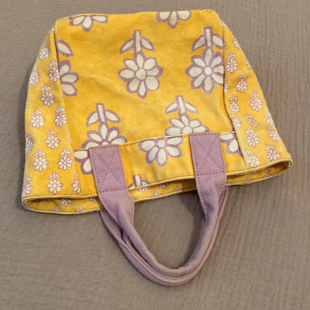 RHODE MINI Floral Yellow and Purple Tote Bag - Picture 3 of 9